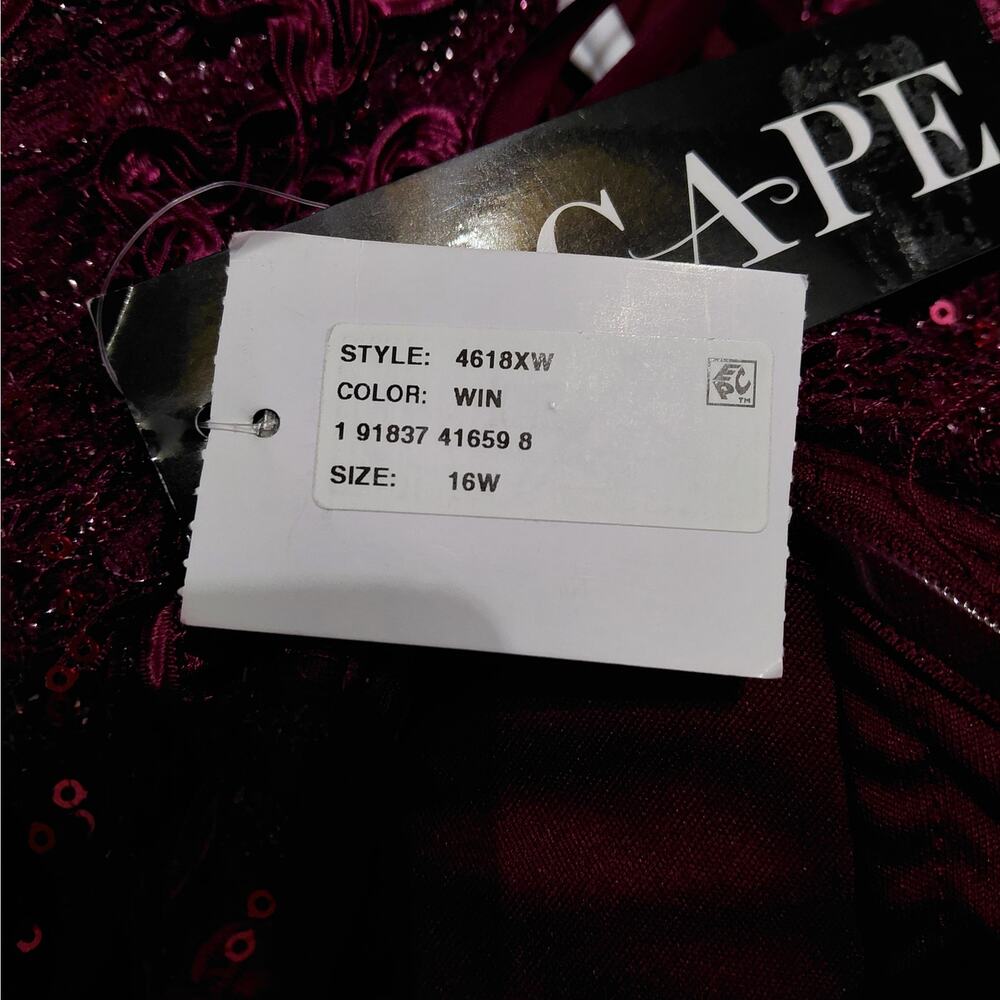 Xscape Formal Evening Gown Sz 16W Mother of Bride Wedding Cocktail Party Dress - Picture 15 of 15